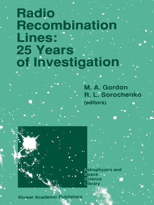 cover image of Radio Recombination Lines
